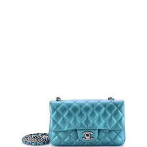 Chanel Mini Classic Single Flap Bag Quilted Metallic Lambskin
